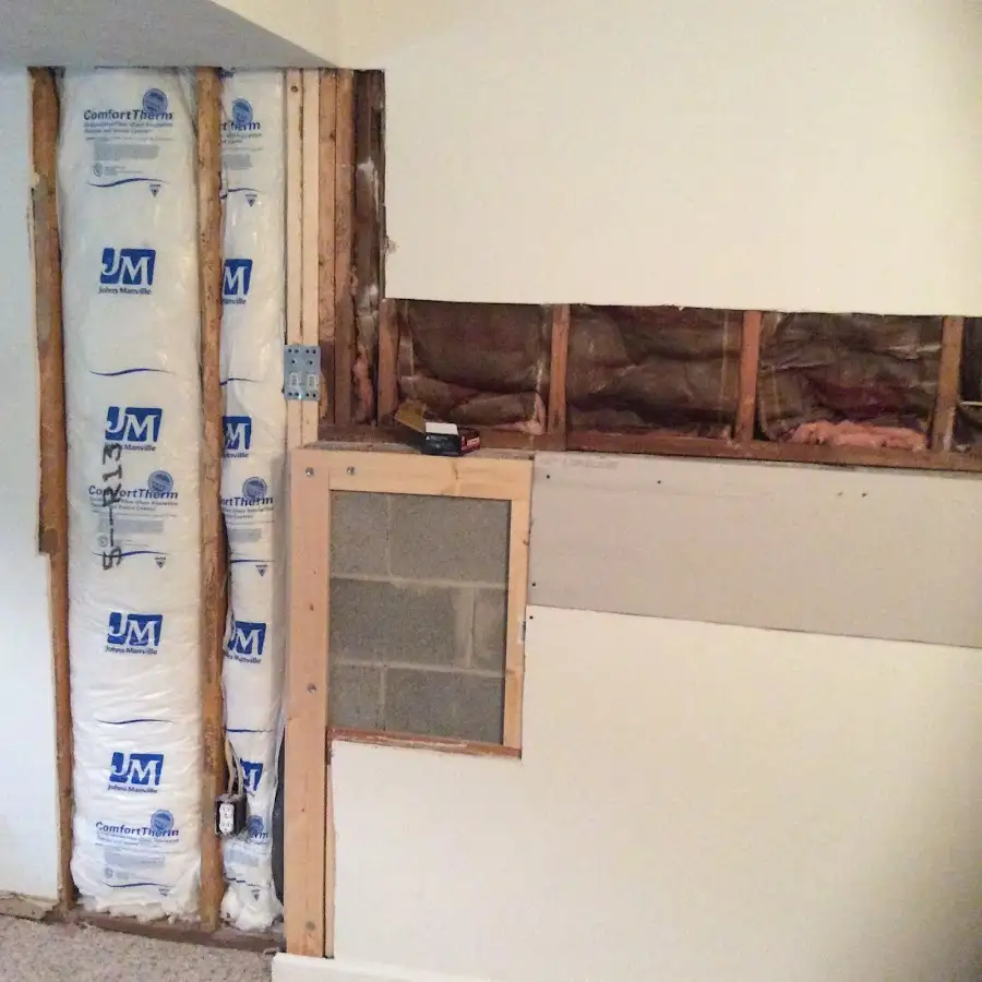 Wall insulation replacement during Contents Cleaning & Restoration in Oronoko